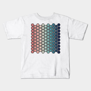 Gradient honeycombs Kids T-Shirt